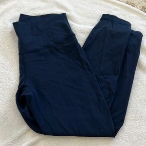 Deep blue Lululemon leggings. Size 10. Worn once.